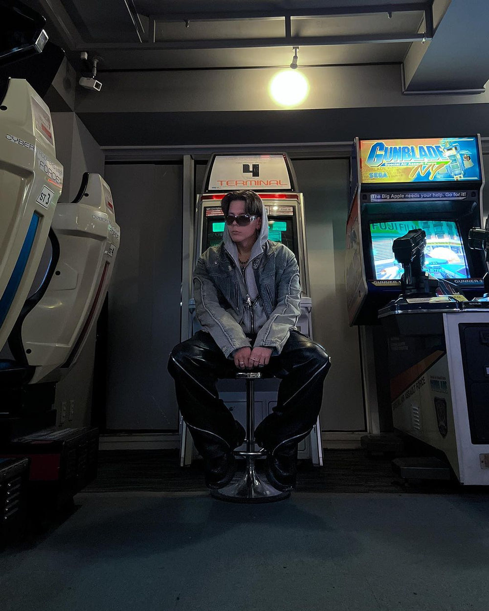 【23s October.】Snake Print Zipper Design Pu Leather Pants ArtsKoreanMan