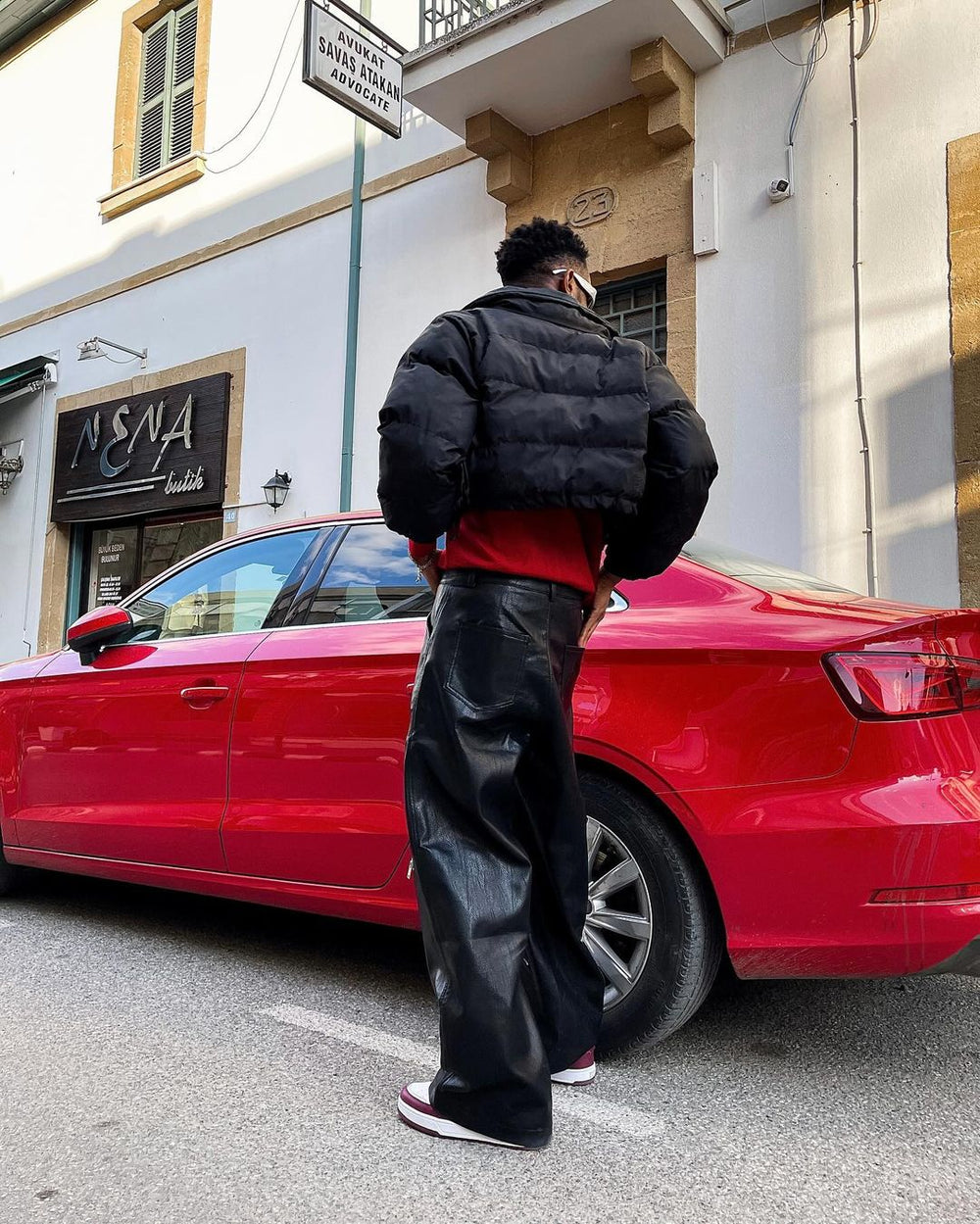 【23s October.】Snake Print Zipper Design Pu Leather Pants ArtsKoreanMan