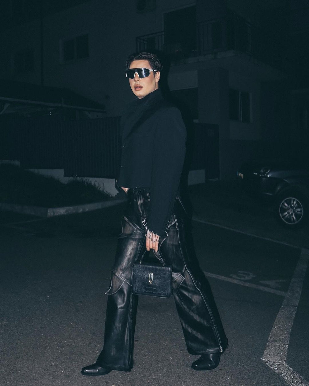 【23s November.】Distressed Faded Leather Trousers ArtsKoreanMan