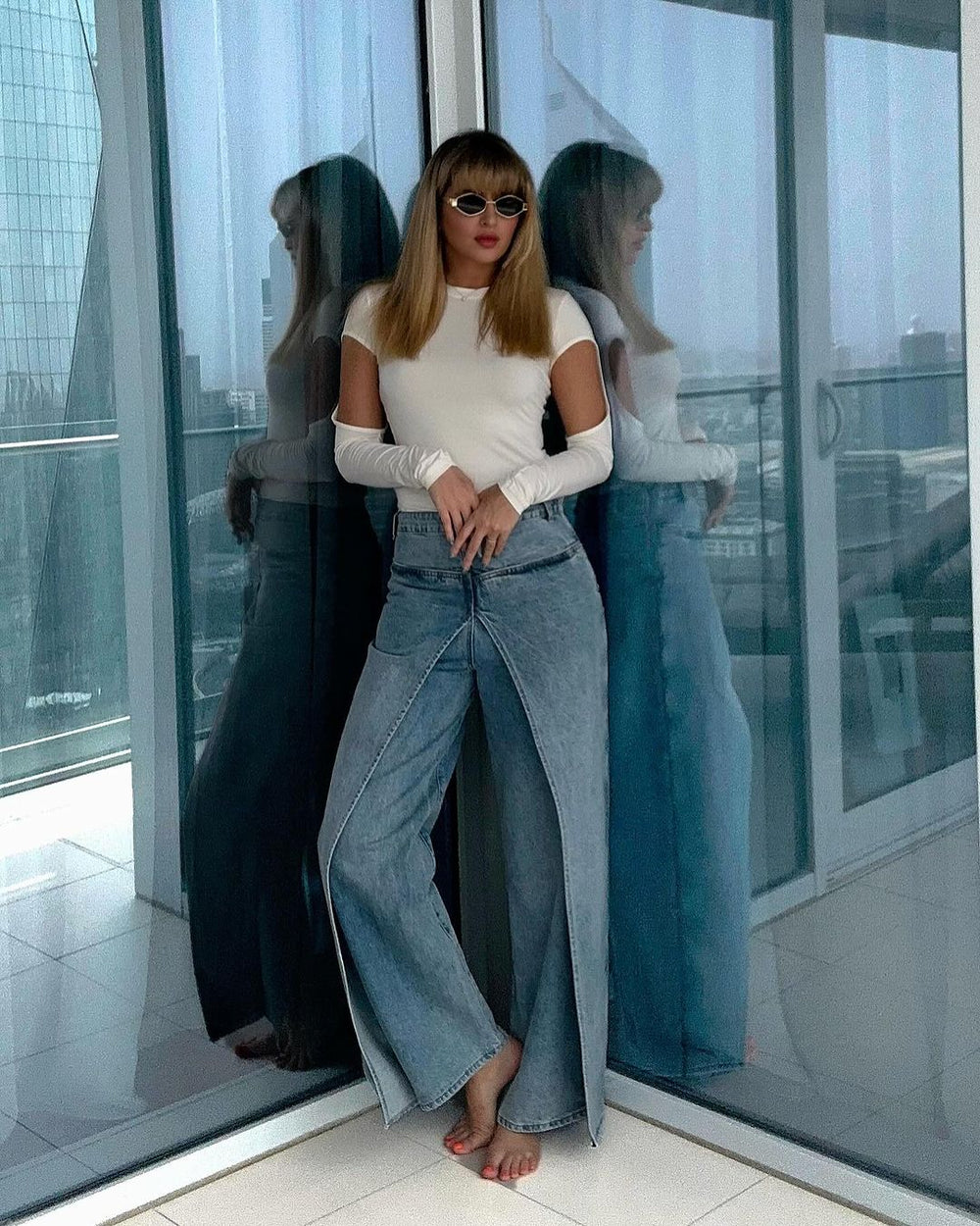 【24s January.】Fake Two-piece High-end Hot Girl Jeans Skirt ArtsKoreanMan