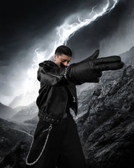 【23s Feb.】Button and Zip Leather Jacket ArtsKoreanMan