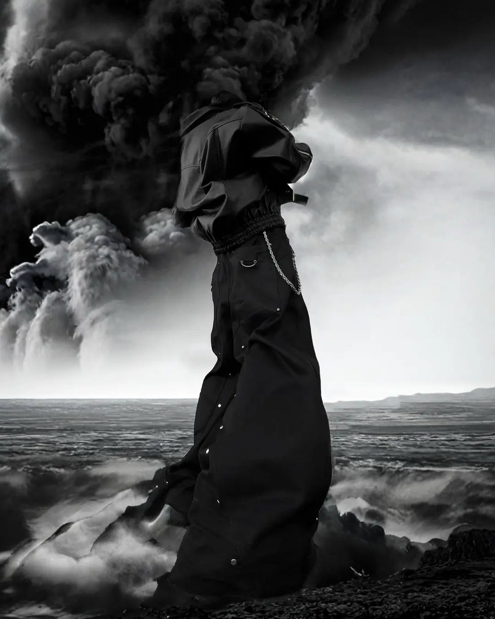 【23s Feb.】Button and Zip Leather Jacket ArtsKoreanMan