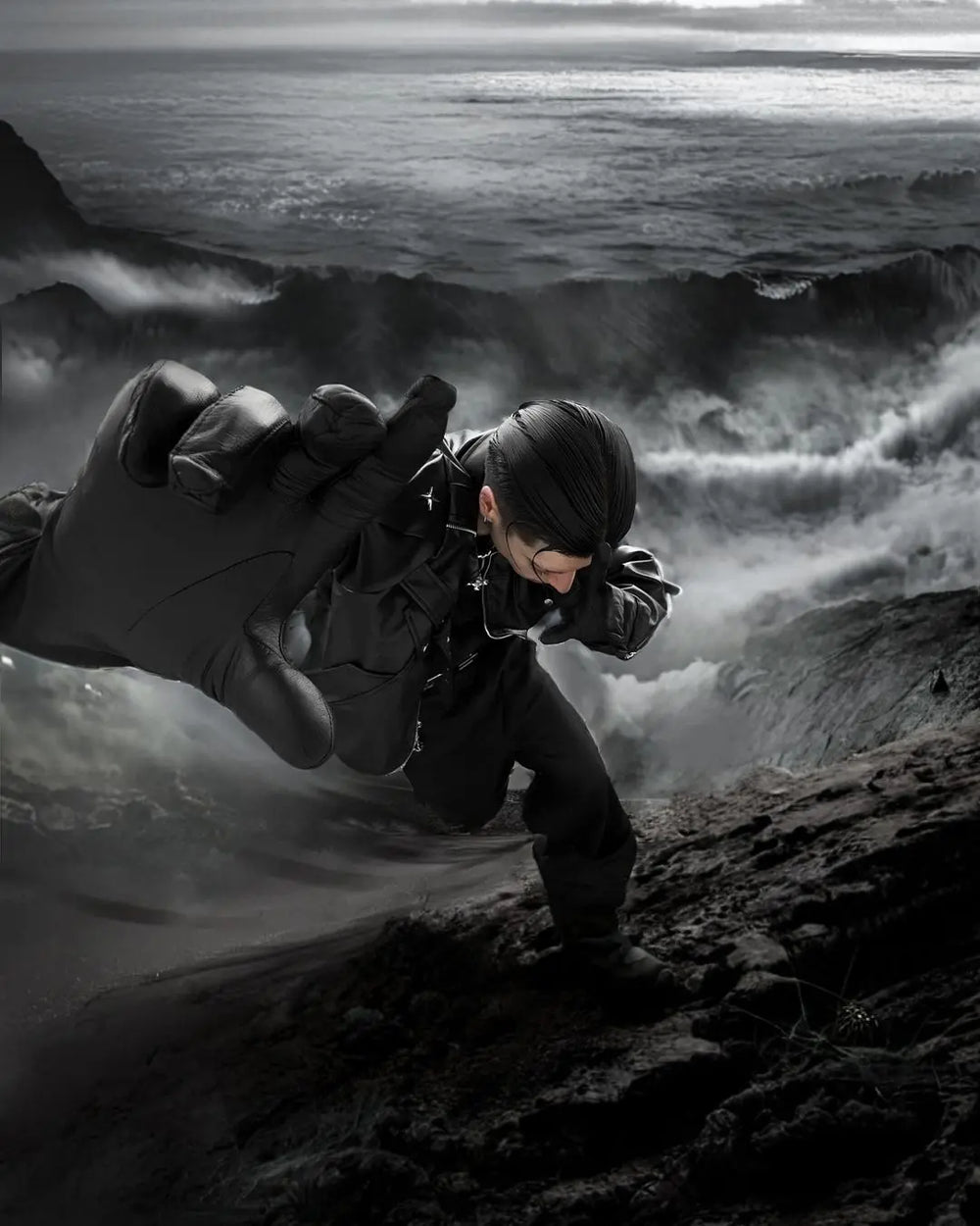 【23s Feb.】Button and Zip Leather Jacket ArtsKoreanMan