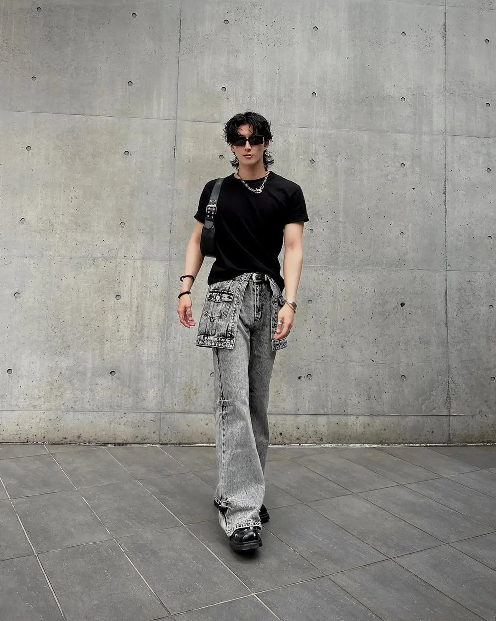 Skull Embellished Leather Shoes ArtsKoreanMan