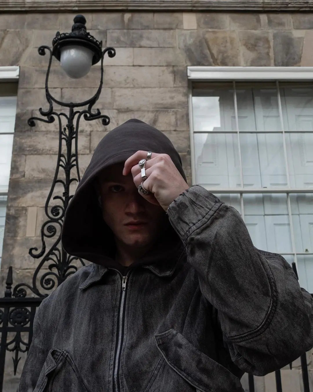 【23s September.】Vintage Denim Jacket  Baggy Cargo Pants Set ArtsKoreanMan