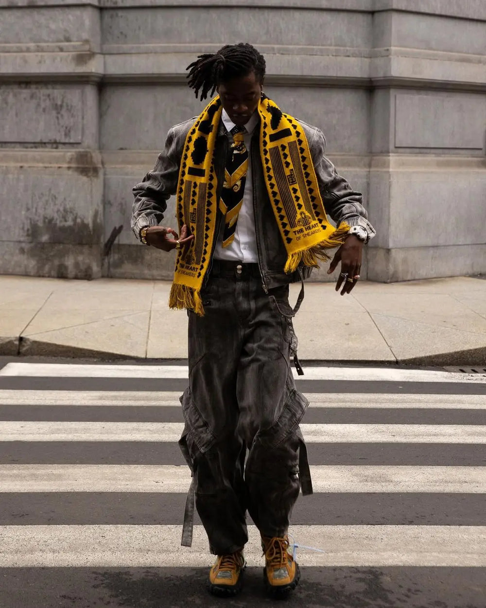 【23s September.】Vintage Denim Jacket  Baggy Cargo Pants Set ArtsKoreanMan