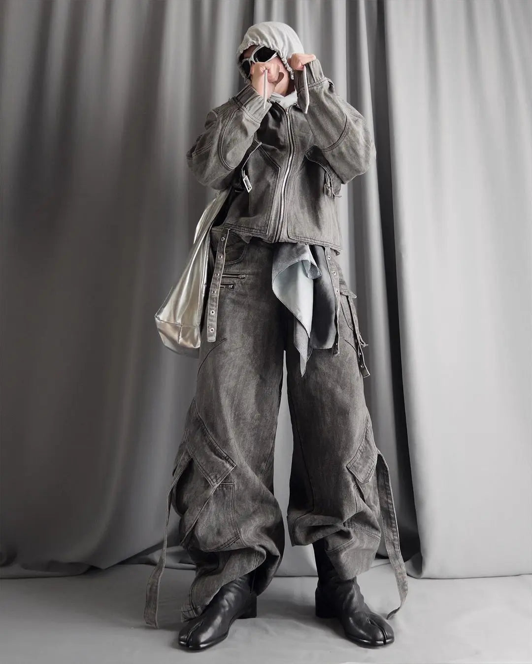 【23s September.】Vintage Denim Jacket  Baggy Cargo Pants Set ArtsKoreanMan