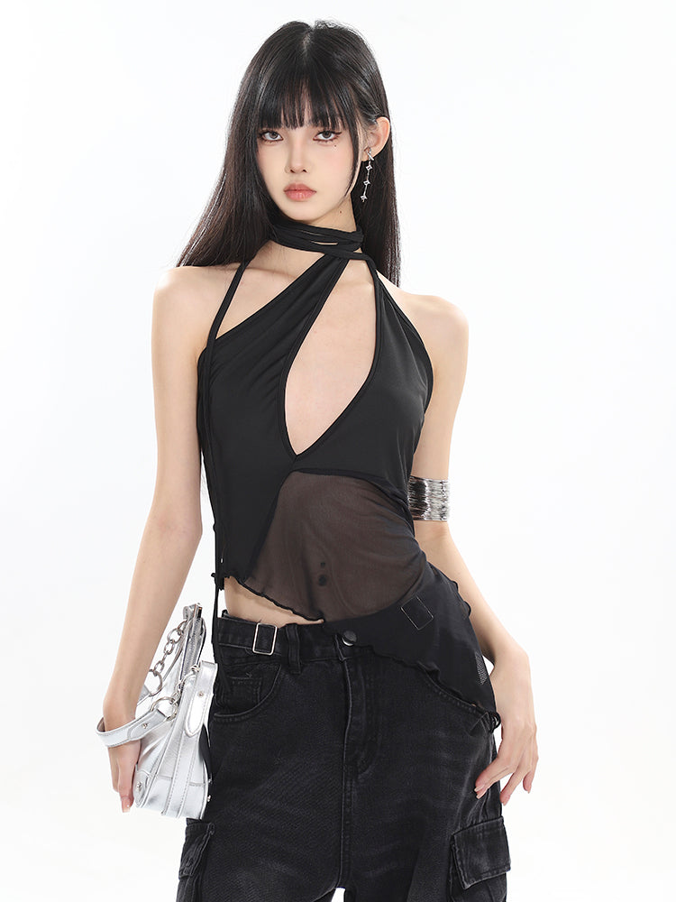 【24s April.】Sexy High Street Off-shoulder Strappy Vest ArtsKoreanMan