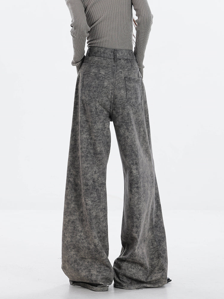 【24s Sep.】High Waist Grey Wide Leg Jeans ArtsKoreanMan