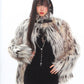 【24s Dec.】Long Hair Fur Turtleneck Belt Buckle Coat