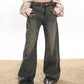 【23s December.】Washed Faded Wavy Sallow Jeans