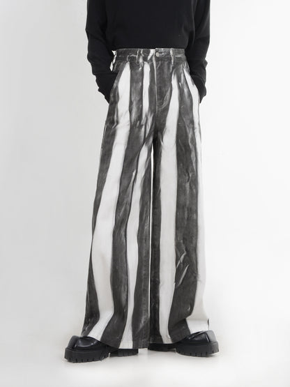 【24s February.】Black and White Contrast Tie-dye Jeans