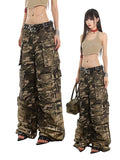 【24s June.】Retro Camo Foil Multi-pocket Baggy Jeans ArtsKoreanMan