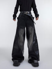 【23s October.】Washed Patchwork Contrasting Jeans ArtsKoreanMan