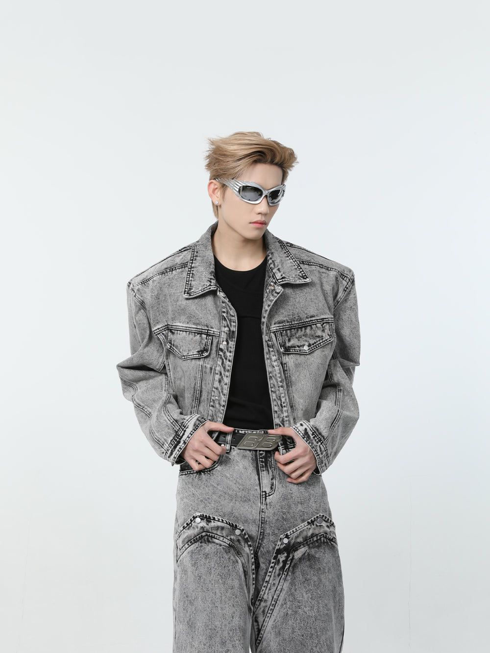 【24s March.】Retro Distressed Simple Denim Suit ArtsKoreanMan