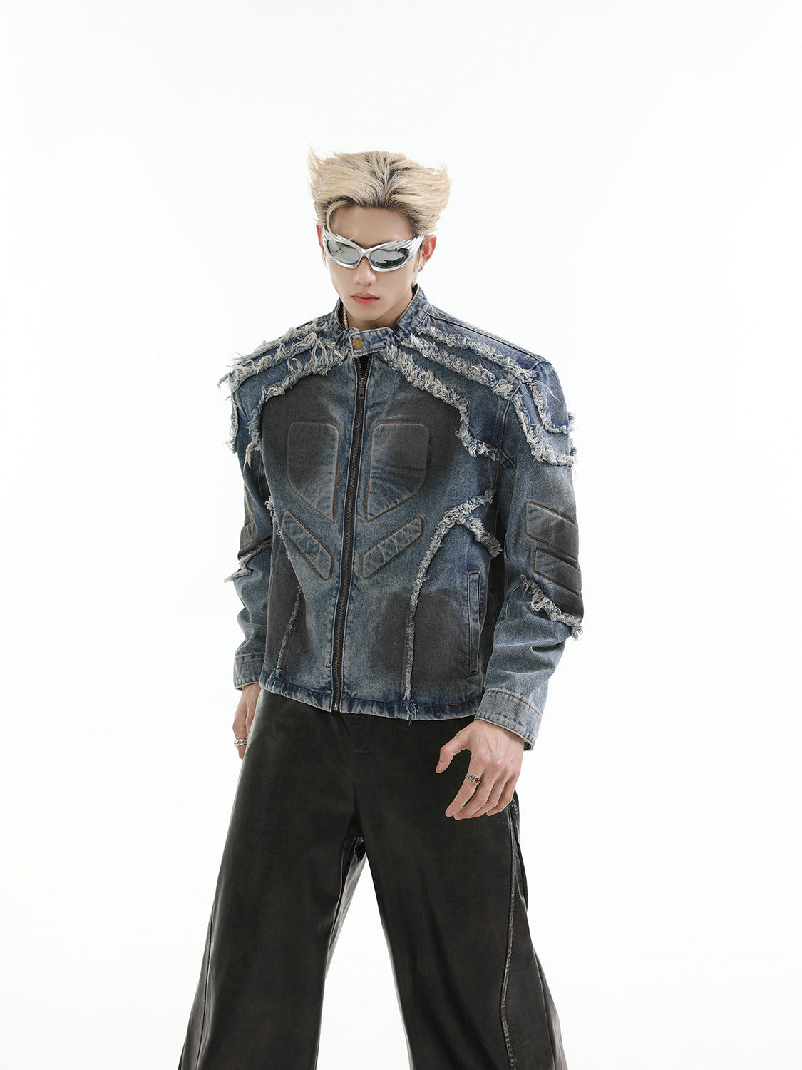 【24s Aug.】Washed Denim Jacket with Shoulder Pads