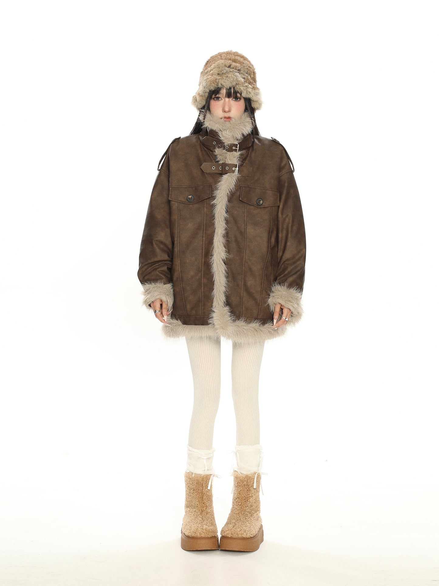 【25s Feb.】Brown Shearling Cotton Jacket