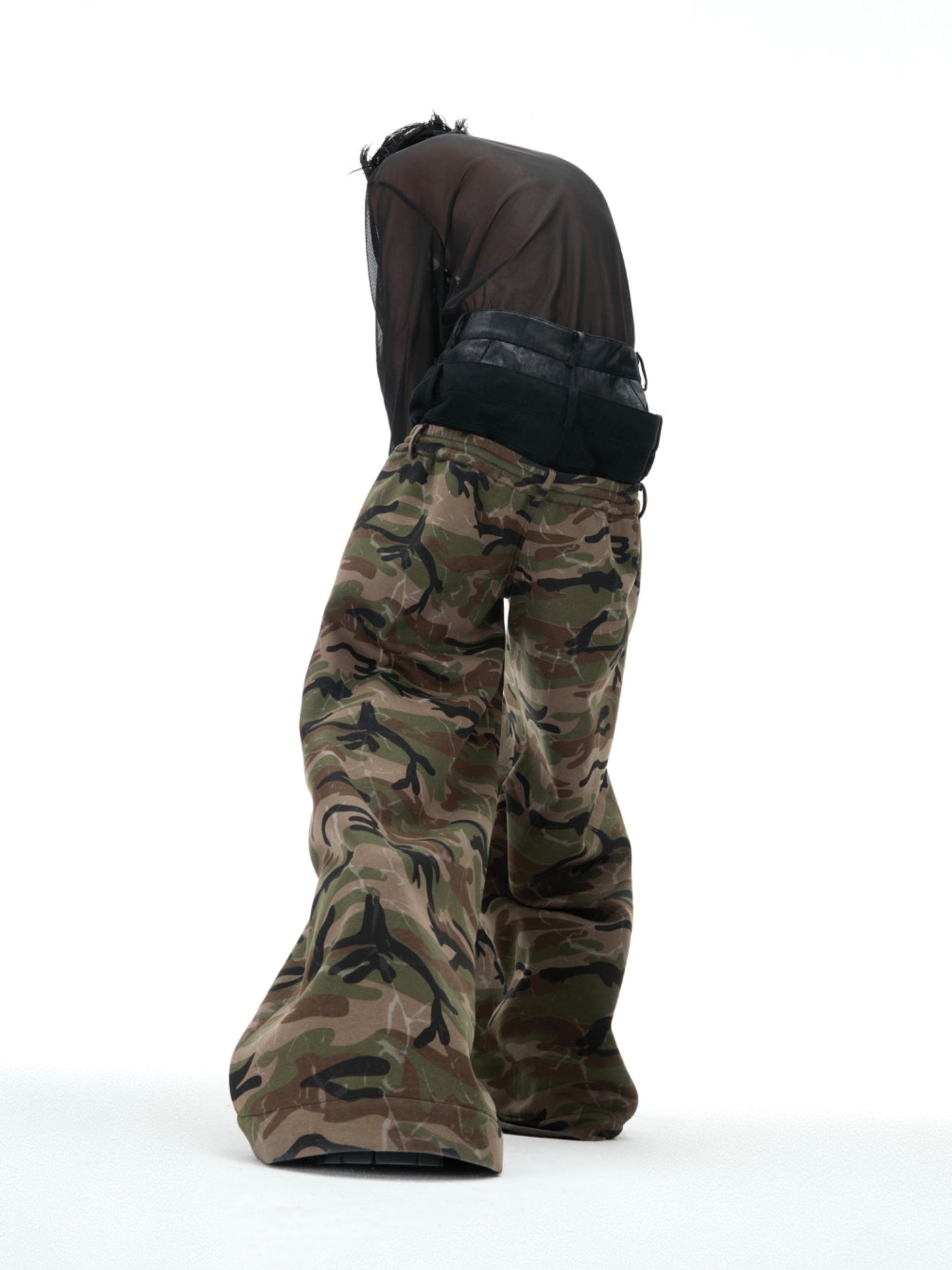 【25s Feb.】Retro Camouflage Wide Leg Cargo Pants