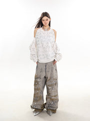 【24s February.】Hand Drawn Graffiti Baggy Jeans ArtsKoreanMan