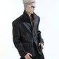 【24s Aug.】Oversized Solid Leather Jacket