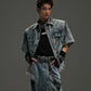 【24s July.】Hand-painted Trendy Denim Jacket and Pants