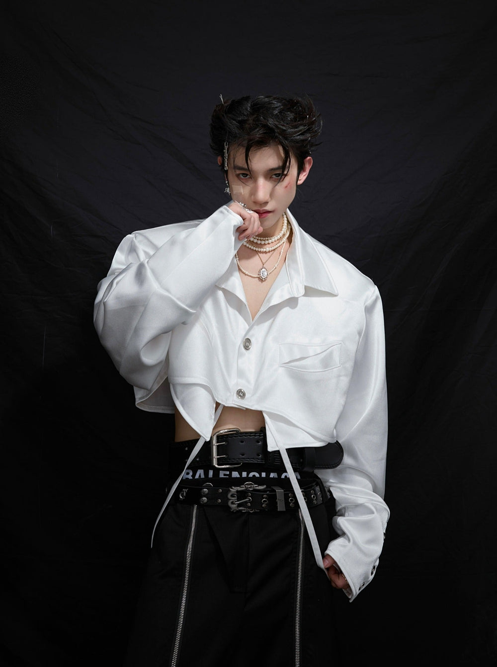 【24s July.】Short Ribbon Elegant Shirt ArtsKoreanMan