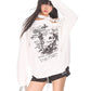 【24s Oct.】Asymmetric Shoulder Graffiti Sweatshirt