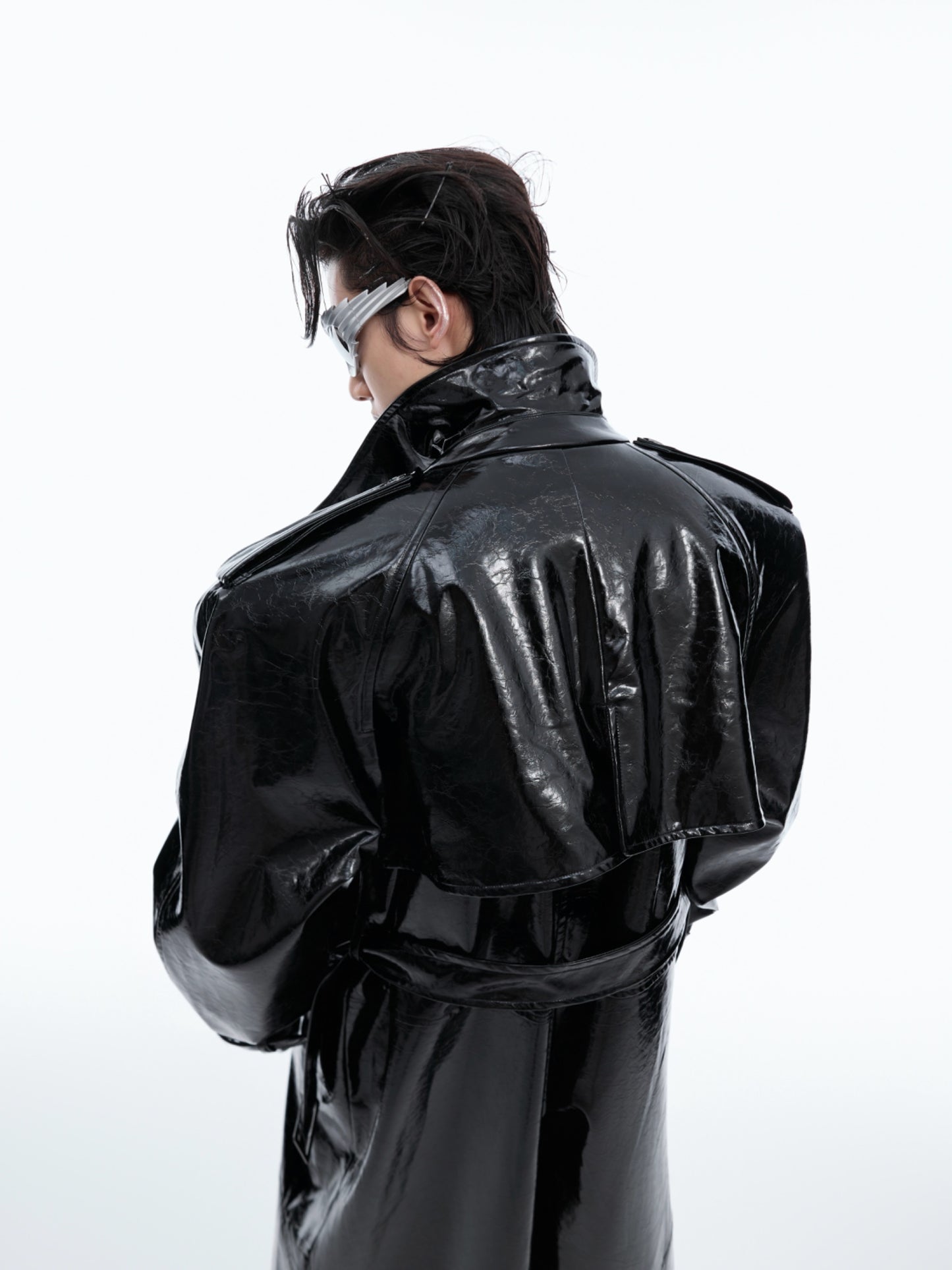 【24s Oct.】Shiny Belted Trench Coat