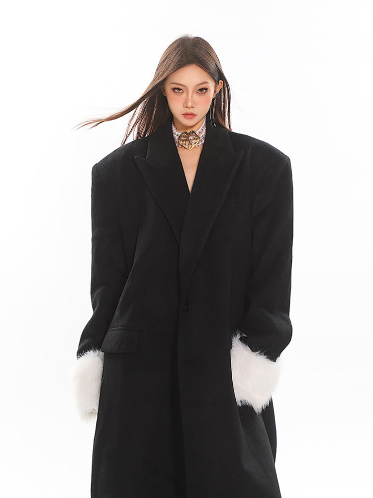 【24s Nov.】Classic Woolen Detachable Fur Coat ArtsKoreanMan