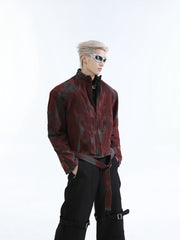 【24s Oct.】Wasteland Style Distressed Silhouette Denim Jacket ArtsKoreanMan