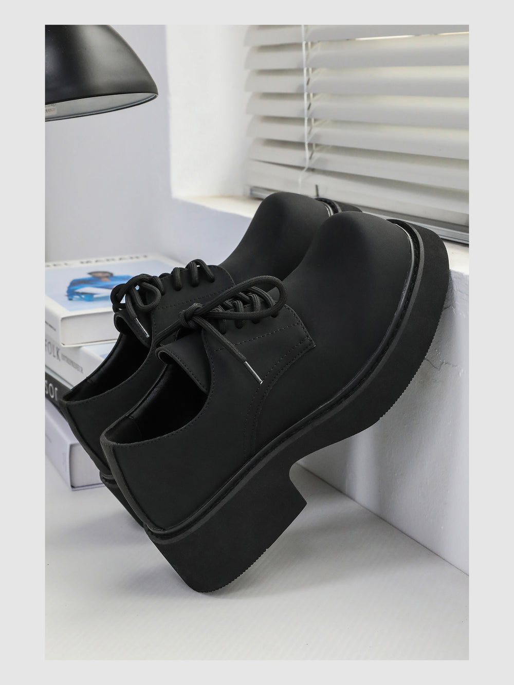 Personality Thick Sole Versatile Big Head Derby Shoes ArtsKoreanMan