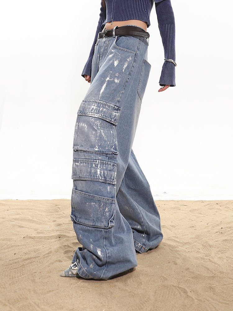 【24s March.】Coated Large Pocket Jeans