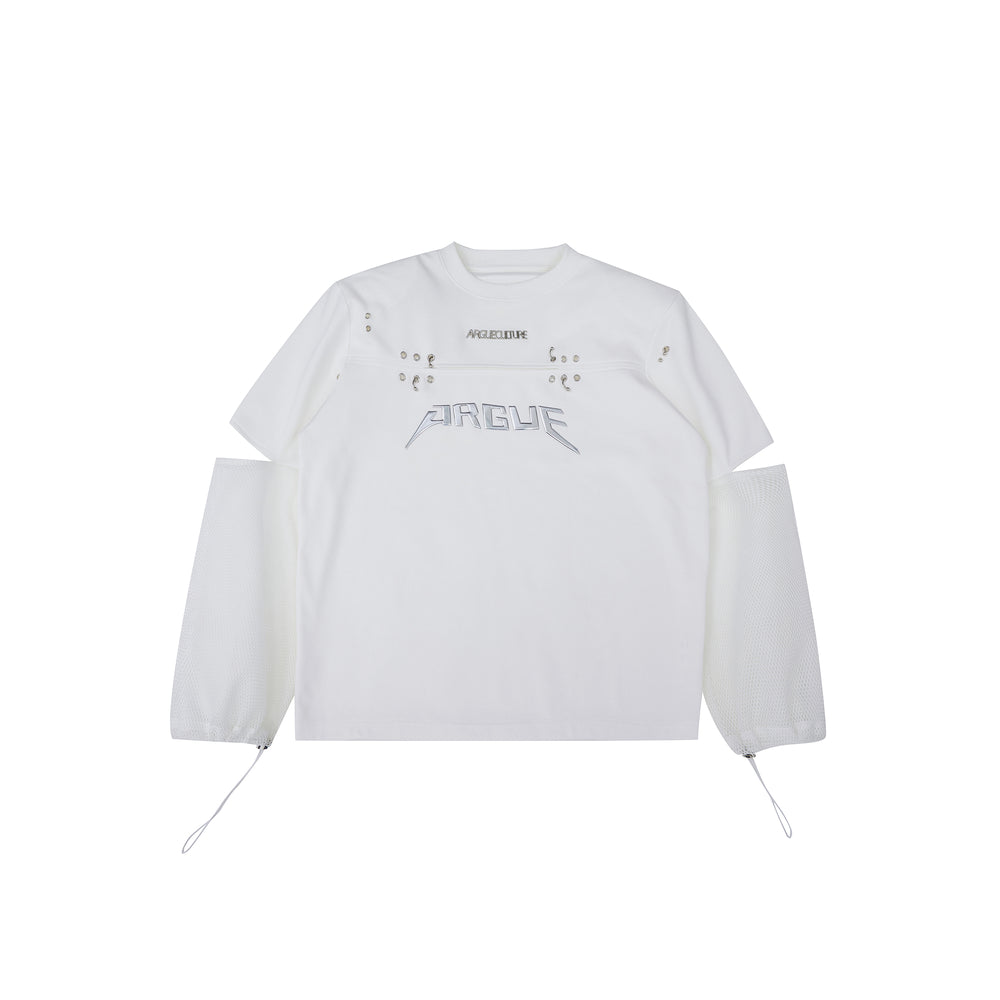 【24s April.】Deconstructed Fake Two Piece Mesh Splicing T-shirt ArtsKoreanMan