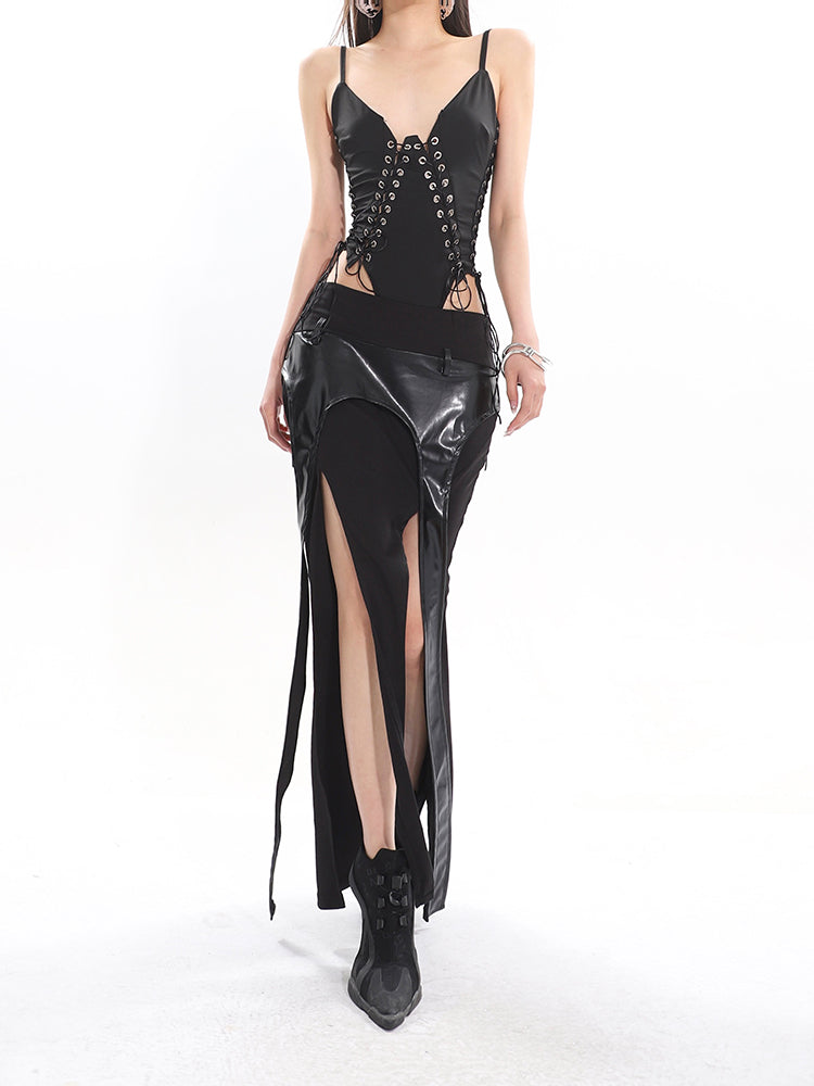 【24s March.】Dark Hot Girl Irregular Split Skirt