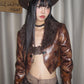 【25s Feb.】Faux Fur Short Leather Jacket