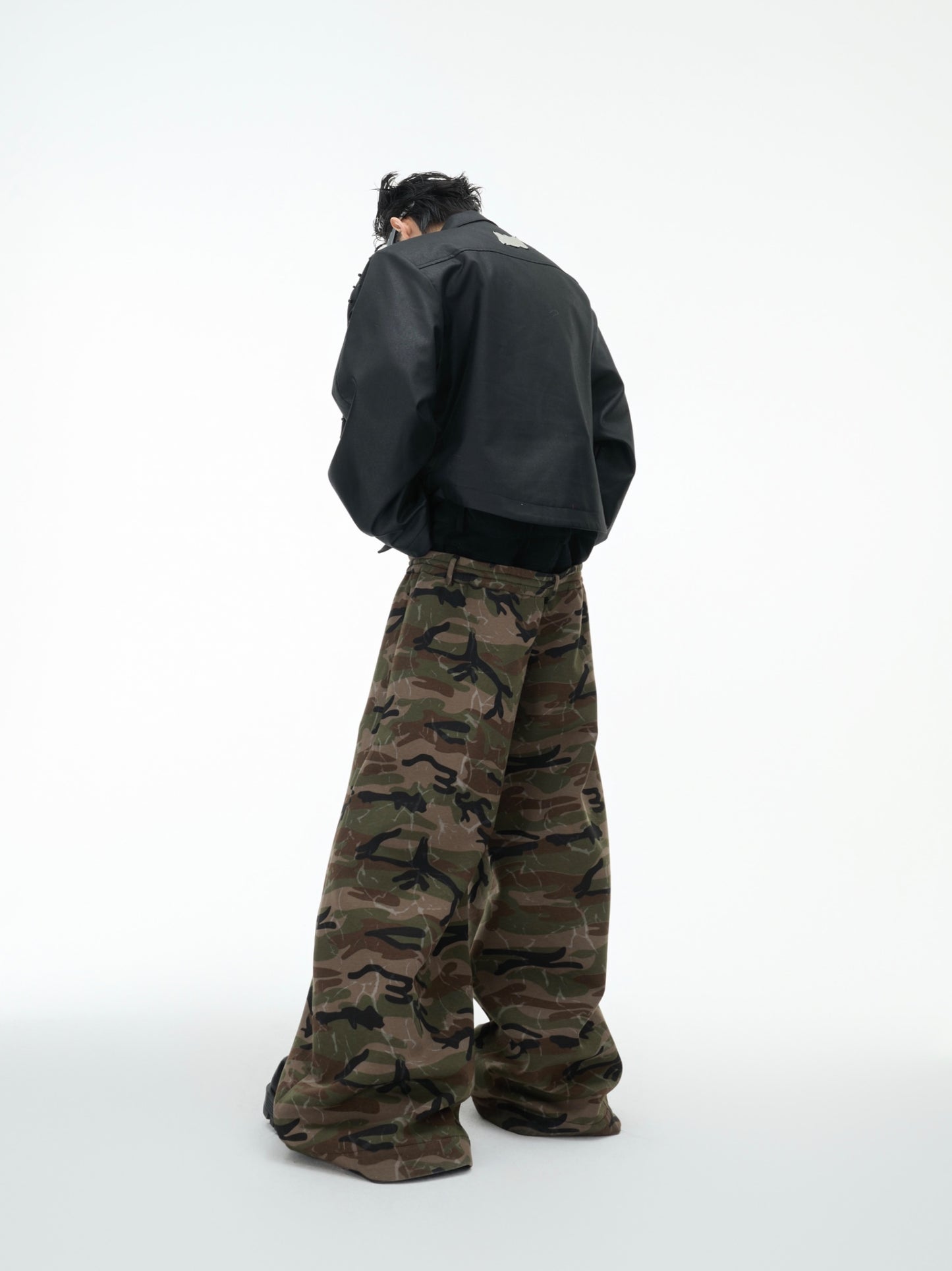 【25s Feb.】Retro Camouflage Wide Leg Cargo Pants