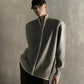 【24s Nov.】Dual-Zip Colorblock Knit Cardigan