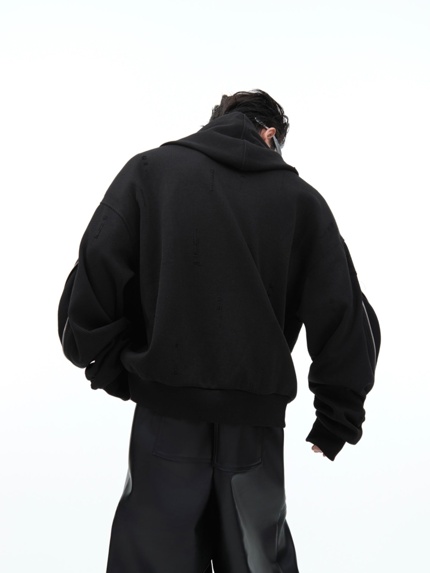 【24s Nov.】Deconstructed Metal Zip-up Hoodie