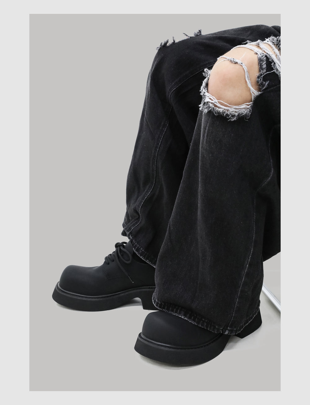 Personality Thick Sole Versatile Big Head Derby Shoes ArtsKoreanMan