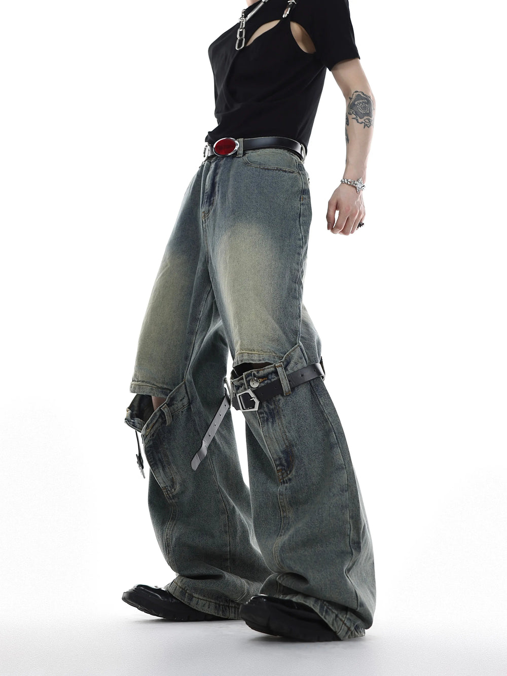 【23s May.】Vintage Jeans with Belt ArtsKoreanMan