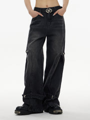 【24s April.】Distressed Washed Deconstructed Patchwork Jeans ArtsKoreanMan