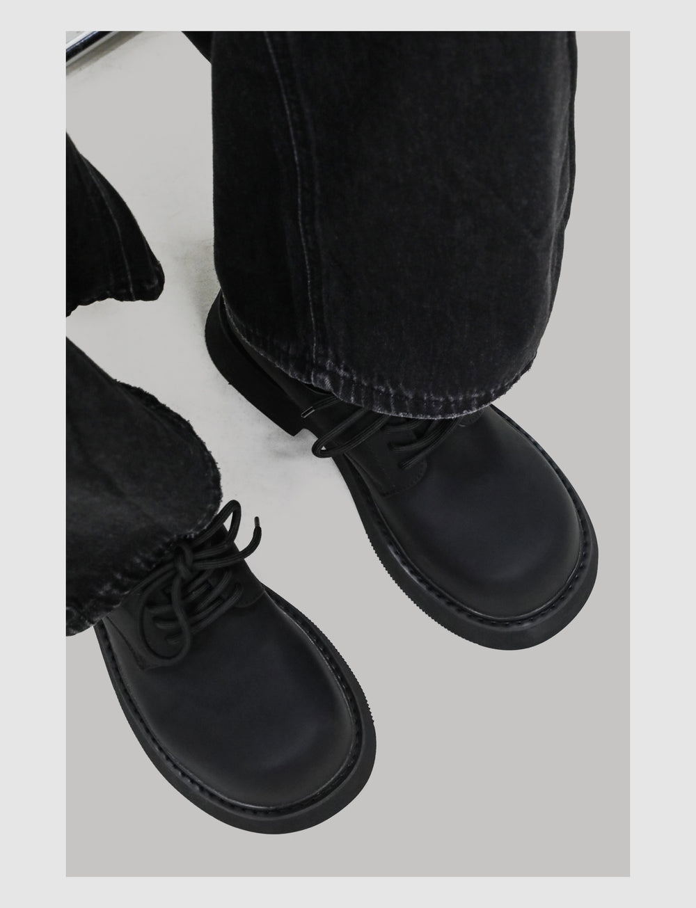 Personality Thick Sole Versatile Big Head Derby Shoes ArtsKoreanMan