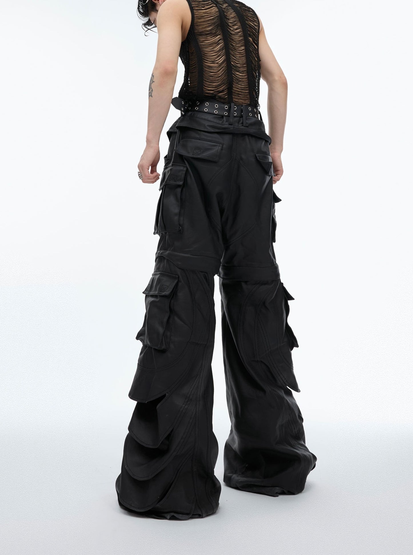 【24s Jun.】3D Heavyweight High-waisted Leather Pants