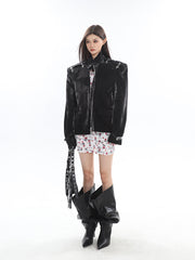 【24s Sep.】Metal Button Texture Leather Jacket ArtsKoreanMan