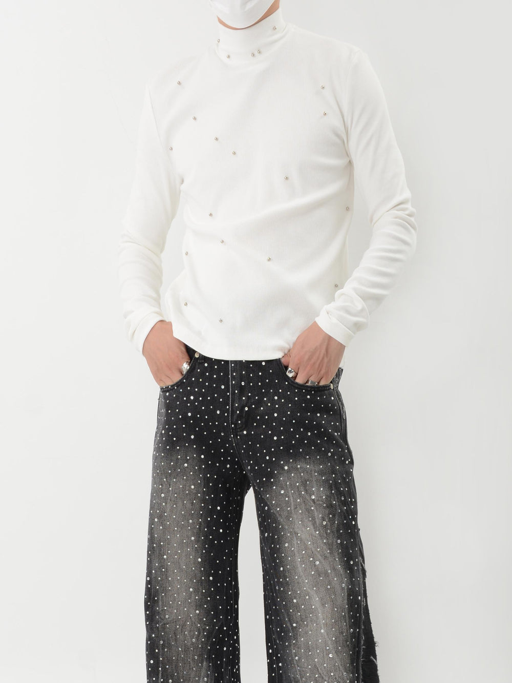 【24s Nov.】Metallic Pearl Embellished Bottoming Shirt ArtsKoreanMan