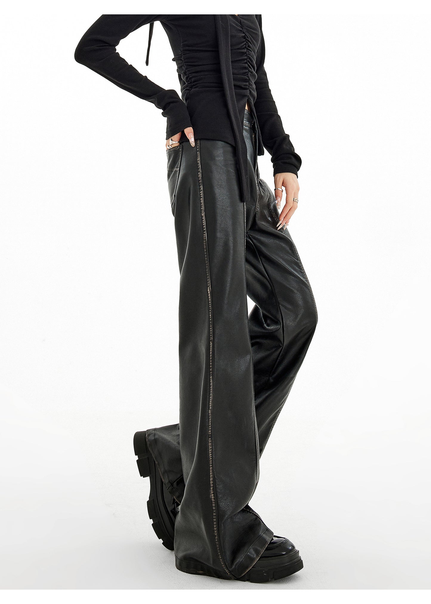 【24s February.】Super Cool Motorcycle Style Leather Pants