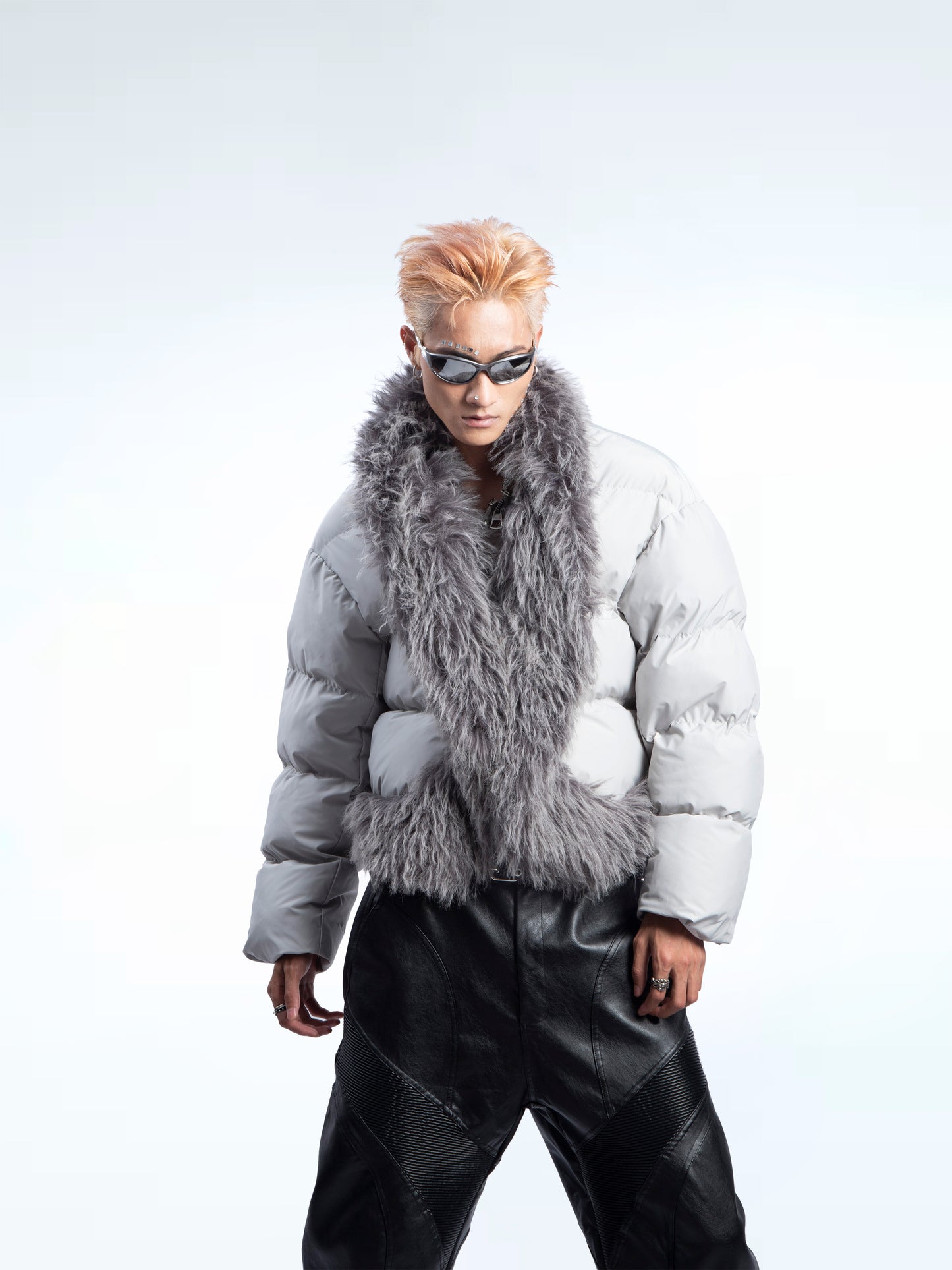 【25s Feb.】Fur Collar Stitching High-end Short Cotton Jacket