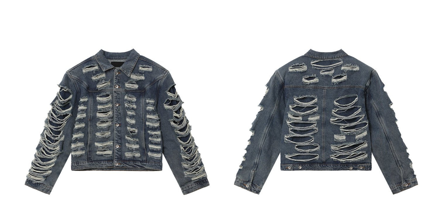 【24s Oct.】High Street Ripped Denim Jacket + Jeans