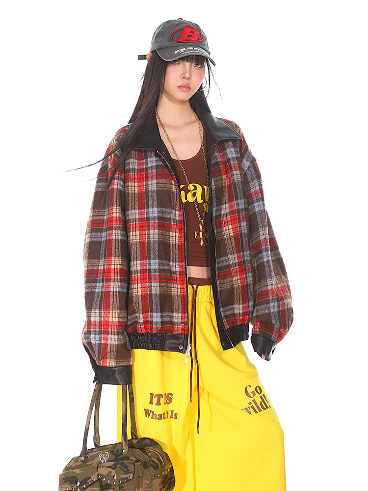 【24s Oct.】American Retro Reversible Plaid Jacket