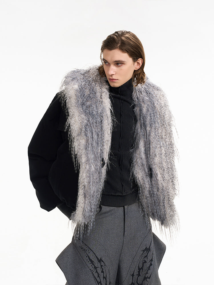 【25s Jan.】Warm Faux Fur Collar Cotton Jacket